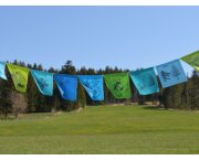Allgäuer Gebetsfahnen / Gebetsfähnchen | Blau/Grün | 1,20 Meter